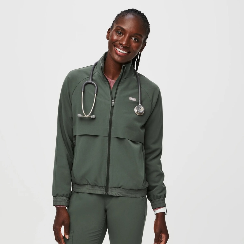 Small Sydney Scrub Jacket Moss - Like New